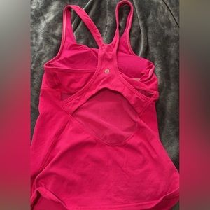 Bright pink lululemon racer back top